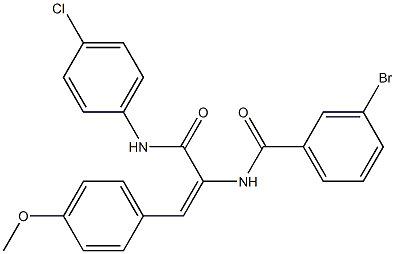 3-bromo-N-[1-[(4-chloroanilino)carbonyl]-2-(4-methoxyphenyl)vinyl]benzamide Structure