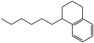 1-hexyl-[[] 1,2,3,4-tetrahydronaphthalene] Structure