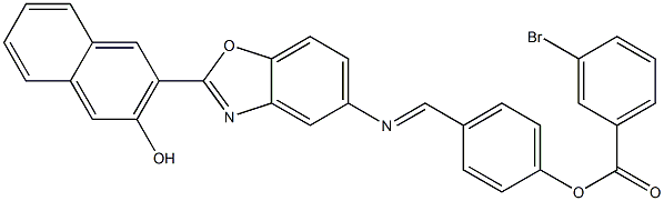 663946-45-0 4-({[2-(3-hydroxy-2-naphthyl)-1,3-benzoxazol-5-yl]imino}methyl)phenyl 3-bromobenzoate