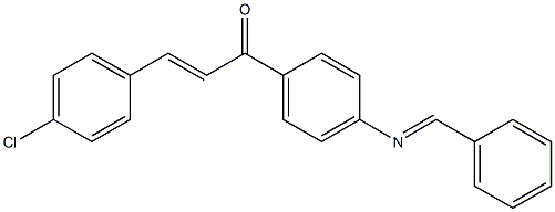 1-[4-(benzylideneamino)phenyl]-3-(4-chlorophenyl)-2-propen-1-one,664312-96-3,结构式