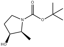 tert-butyl (2S,3S)-3-hydroxy-2-methylpyrrolidine-1-carboxylate Struktur