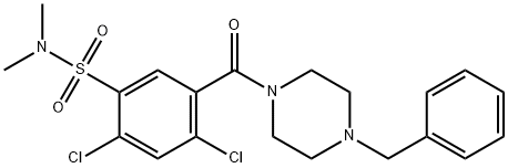 5-[(4-benzyl-1-piperazinyl)carbonyl]-2,4-dichloro-N,N-dimethylbenzenesulfonamide|