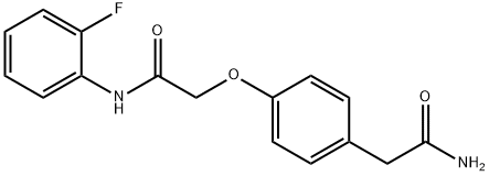 2-[4-(2-amino-2-oxoethyl)phenoxy]-N-(2-fluorophenyl)acetamide 化学構造式