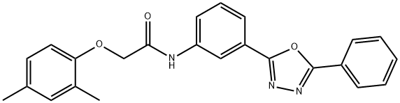 2-(2,4-dimethylphenoxy)-N-[3-(5-phenyl-1,3,4-oxadiazol-2-yl)phenyl]acetamide Structure