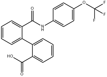 2'-{[4-(trifluoromethoxy)anilino]carbonyl}[1,1'-biphenyl]-2-carboxylic acid Structure