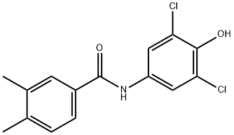 N-(3,5-dichloro-4-hydroxyphenyl)-3,4-dimethylbenzamide Struktur