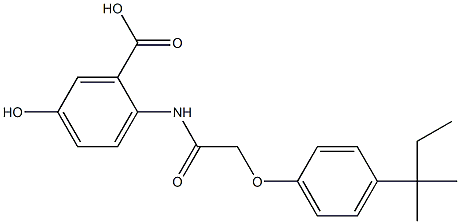 5-hydroxy-2-{[(4-tert-pentylphenoxy)acetyl]amino}benzoic acid,666711-91-7,结构式