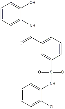 3-[(2-chloroanilino)sulfonyl]-N-(2-hydroxyphenyl)benzamide Structure