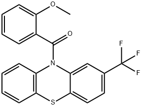 10-(2-methoxybenzoyl)-2-(trifluoromethyl)-10H-phenothiazine,668-05-3,结构式