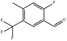 2-氟-4-甲基-5-三氟甲基苯甲醛 结构式