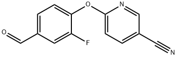 6-(2-Fluoro-4-formylphenoxy)-nicotinonitrile Struktur
