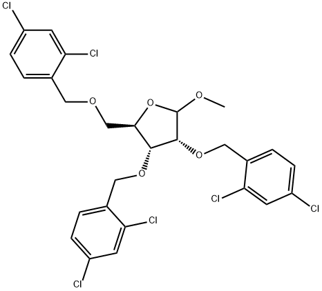 Methyl 2,3,5-tris-O-(2,4-dichlorobenzyl)-D-ribofuranoside