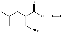 Pentanoic acid, 2-(aminomethyl)-4-methyl-, hydrochloride (1:1),685898-39-9,结构式