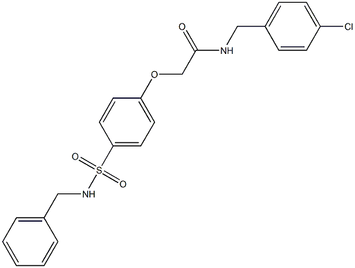 2-{4-[(benzylamino)sulfonyl]phenoxy}-N-(4-chlorobenzyl)acetamide,695175-86-1,结构式