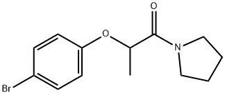 2-(4-bromophenoxy)-1-(pyrrolidin-1-yl)propan-1-one 化学構造式