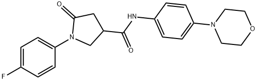 1-(4-fluorophenyl)-N-[4-(4-morpholinyl)phenyl]-5-oxo-3-pyrrolidinecarboxamide Structure