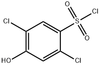 2,5-dichloro-4-hydroxybenzene-1-sulfonyl chloride Struktur