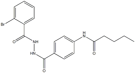 N-(4-{[2-(2-bromobenzoyl)hydrazino]carbonyl}phenyl)pentanamide Structure