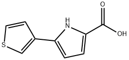 5-(thiophen-3-yl)-1H-pyrrole-2-carboxylicacid, 72078-42-3, 结构式