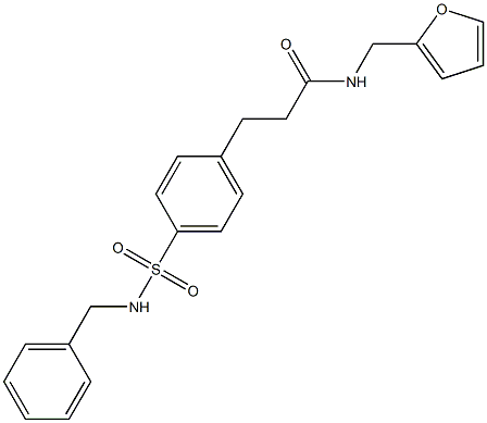 3-{4-[(benzylamino)sulfonyl]phenyl}-N-(2-furylmethyl)propanamide Struktur