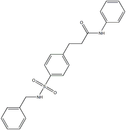 3-{4-[(benzylamino)sulfonyl]phenyl}-N-phenylpropanamide 结构式