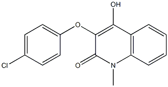3-(4-chlorophenoxy)-4-hydroxy-1-methyl-2(1H)-quinolinone Struktur