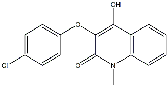 3-(4-chlorophenoxy)-4-hydroxy-1-methyl-2(1H)-quinolinone Structure