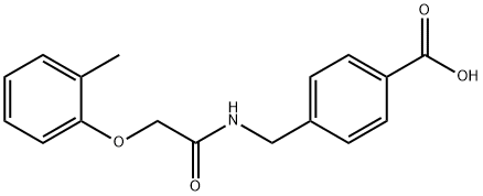 4-({[(2-methylphenoxy)acetyl]amino}methyl)benzoic acid 化学構造式