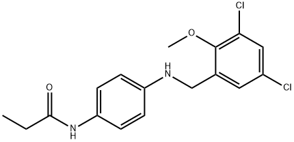 N-{4-[(3,5-dichloro-2-methoxybenzyl)amino]phenyl}propanamide|