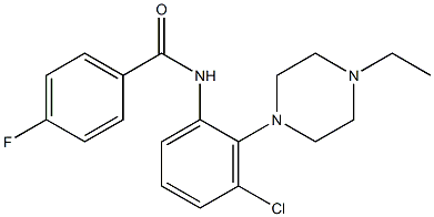 N-[3-chloro-2-(4-ethyl-1-piperazinyl)phenyl]-4-fluorobenzamide Struktur