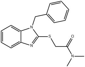 2-[(1-benzyl-1H-benzimidazol-2-yl)sulfanyl]-N,N-dimethylacetamide 结构式