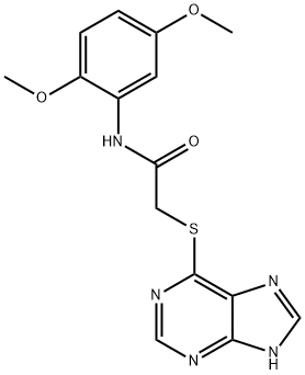 N-(2,5-dimethoxyphenyl)-2-(9H-purin-6-ylsulfanyl)acetamide,724450-94-6,结构式