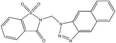 2-(1H-naphtho[2,3-d][1,2,3]triazol-1-ylmethyl)-1,2-benzisothiazol-3(2H)-one1,1-dioxide Structure