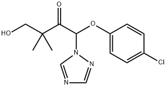 2-Butanone, 1-(4-chlorophenoxy)-3-(hydroxymethyl)-3-methyl-1-(1H-1,2,4-triazol-1-yl)- 化学構造式