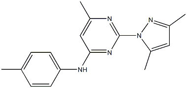 2-(3,5-dimethyl-1H-pyrazol-1-yl)-6-methyl-N-(4-methylphenyl)pyrimidin-4-amine|