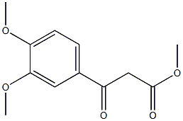 3,4-ジメトキシベンゾイル酢酸メチル 化学構造式