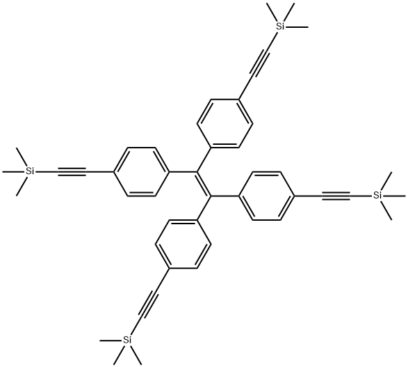 四(4-三甲基硅乙炔基苯基)乙烯,741259-14-3,结构式