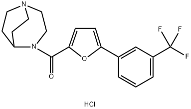 1,4-Diazabicyclo[3.2.2]non-4-yl[5-[3-(trifluoromethyl)phenyl]-2-furanyl]methanone hydrochloride Structure