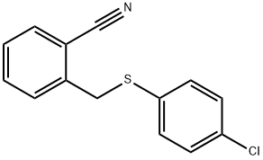 2-{[(4-chlorophenyl)sulfanyl]methyl}benzonitrile 化学構造式