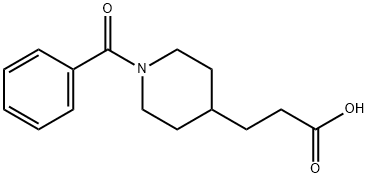 3-(1-Benzoylpiperidin-4-yl)propanoic acid 结构式