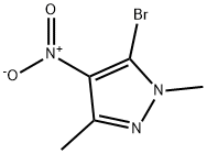 5-bromo-1,3-dimethyl-4-nitro-1H-pyrazole 化学構造式