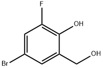 4-Bromo-2-fluoro-6-hydroxymethyl-phenol 结构式