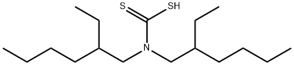 bis(2-ethylhexyl)carbamodithioic acid Structure