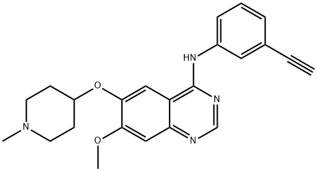 774180-32-4 4-[(3-ethynyl-phenyl)amino]-6-(1-methyl-piperidin-4-yloxy)-7-methoxy-quinazoline