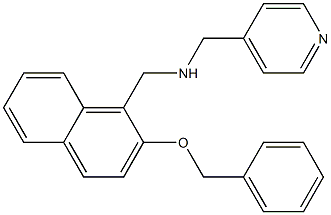 N-{[2-(benzyloxy)-1-naphthyl]methyl}-N-(4-pyridinylmethyl)amine Structure