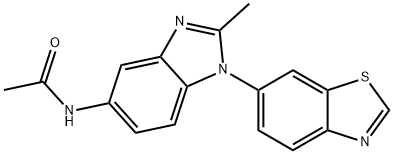 N-[1-(6-Benzothiazolyl)-2-Methyl-1H-benziMidazol-5-yl]acetaMide Structure