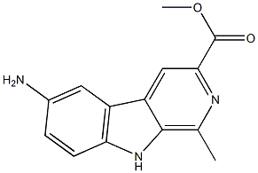 Methyl 6-amino-1-methyl-9H-pyrido[3,4-b]indole-3-carboxylate Struktur
