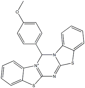 13-(4-methoxyphenyl)[1,3]benzothiazolo[2',3':4,5][1,3,5]triazino[2,1-b][1,3]benzothiazol-12-ium Structure
