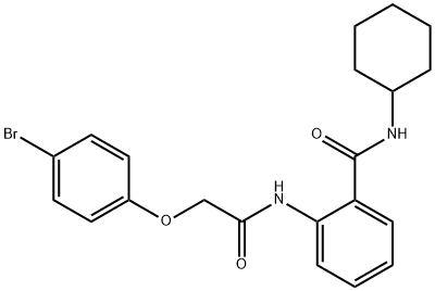 2-{[2-(4-bromophenoxy)acetyl]amino}-N-cyclohexylbenzamide Struktur