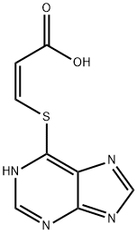2-Propenoic acid, 3-(1H-purin-6-ylthio)-, (2Z)- 化学構造式